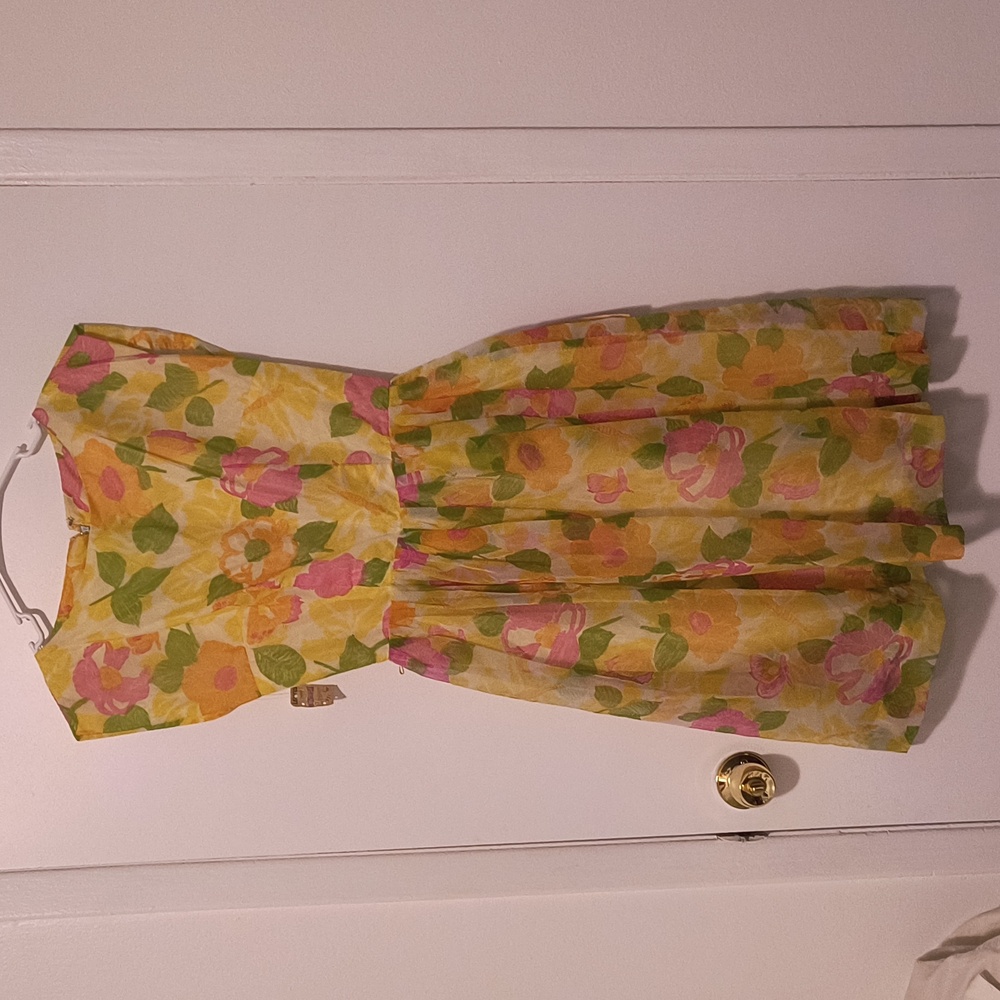60's Vintage Floral Dress with original tags